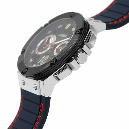 Guess Gents  Circuit Navy Blue Red Watch Gw0487G1  Часовници