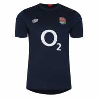 Umbro England Rugby Top 2023 2024 Adults Navy/Scarlet Мъжко облекло за едри хора