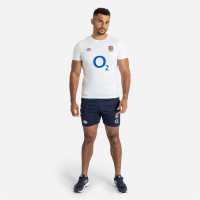 Umbro England Rugby Warm Up Shirt 2023 Adults Бяло/Синьо Мъжко облекло за едри хора