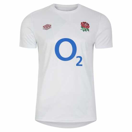 Umbro England Rugby Warm Up Shirt 2023 Adults Бяло/Синьо Мъжко облекло за едри хора