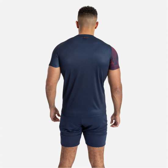 Umbro England Rugby Warm Up Shirt 2023 Adults Морска синьо/червено Мъжко облекло за едри хора