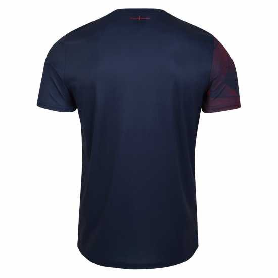 Umbro England Rugby Warm Up Shirt 2023 Adults Морска синьо/червено Мъжко облекло за едри хора