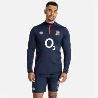 Umbro England Rugby Mid Layer Top 2023 2024 Adults Nvy/Bl/Scrlt Мъжки грейки