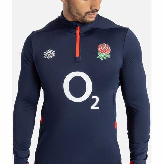 Umbro England Rugby Mid Layer Top 2023 2024 Adults Nvy/Bl/Scrlt Мъжки грейки