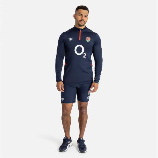 Umbro England Rugby Mid Layer Top 2023 2024 Adults Nvy/Bl/Scrlt Мъжки грейки