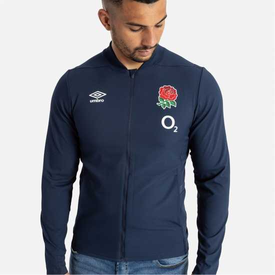 Umbro England Rugby Anthem Jacket 2023 2024 Adults Navy Blazer Мъжки грейки