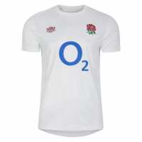 Umbro England Rugby Warm Up Shirt 2023 Juniors White / Blue Детски тениски и фланелки