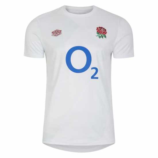 Umbro England Rugby Warm Up Shirt 2023 Juniors White / Blue Детски тениски и фланелки