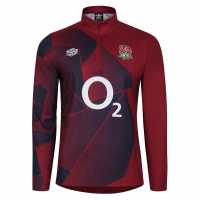 Umbro England Rugby Warm Up Layer Top 2023 Juniors Tbtn Red/Navy Детски якета и палта