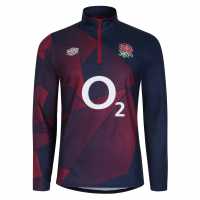 Umbro England Rugby Warm Up Layer Top 2023 Juniors Navy/Red Детски якета и палта