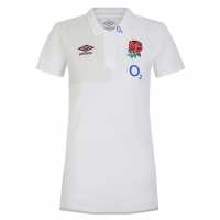 Umbro Блуза С Яка England Rugby Cvc Polo Shirt 2023 2024 Womens White/Foggy Dew 