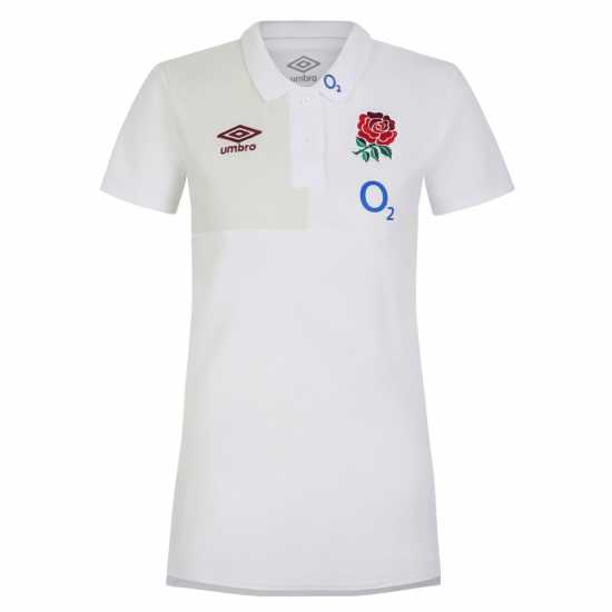 Umbro Блуза С Яка England Rugby Cvc Polo Shirt 2023 2024 Womens White/Foggy Dew 