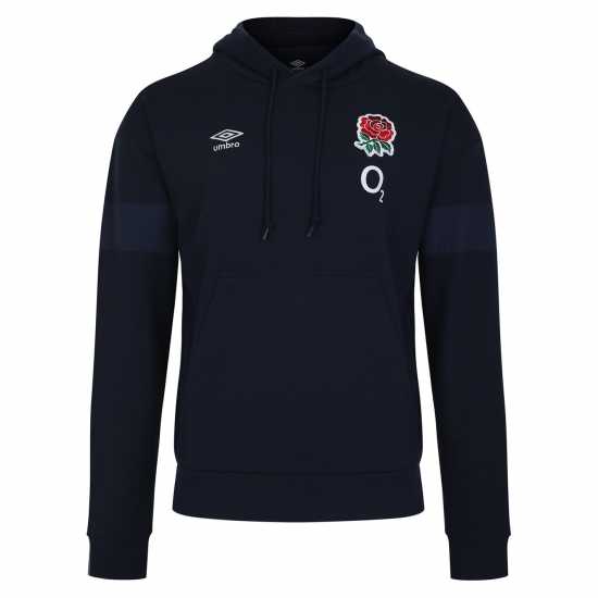 Umbro England Rugby Fleece Hoodie 2023 2024 Adults Navy Blazer Мъжки суитчъри и блузи с качулки