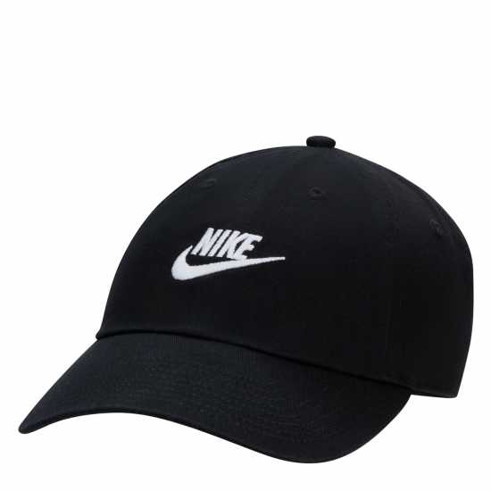 Nike Sportswear Heritage 86 Futura Washed Hat Black/White Nike Caps and Hats