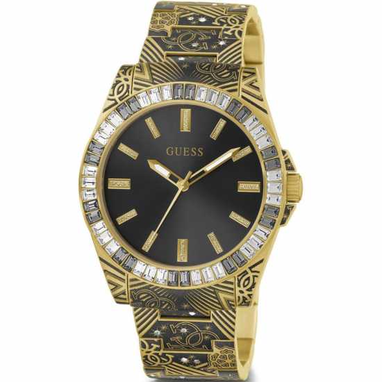 Guess Gents  Throne Black Gold Watch Gw0496G2  Часовници