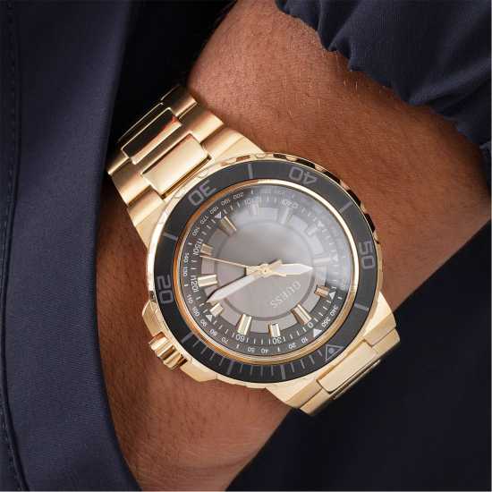 Guess Gents  Track Gold Black Watch Gw0426G2  Часовници