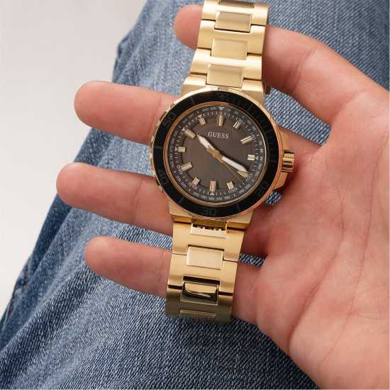 Guess Gents  Track Gold Black Watch Gw0426G2  Часовници