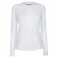 Campri Дамска Термо Блуза Thermal Top Ladies White Дамски долни дрехи