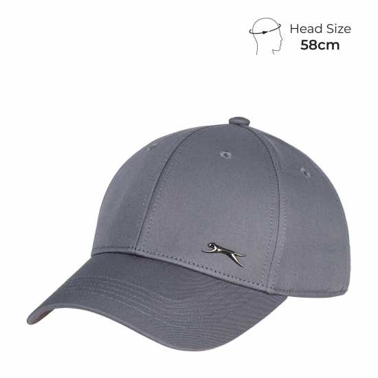 Slazenger Classic Metal Badge Baseball Cap Grey 