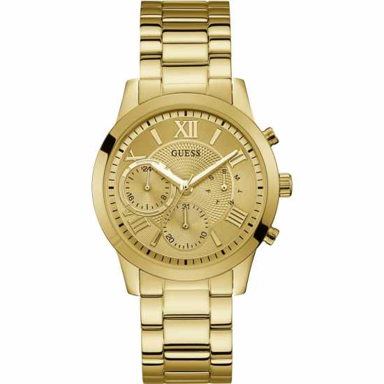 Guess Ръчен Часовник С Хронограф Ladies Gold Champagne Dial Chronograph Watch  Часовници