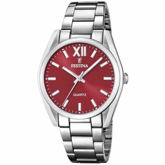 Festina Silver Red Face Watch  Часовници