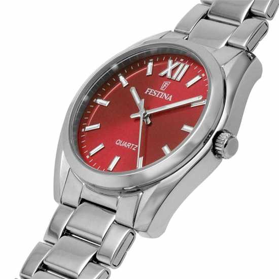 Festina Silver Red Face Watch  Часовници