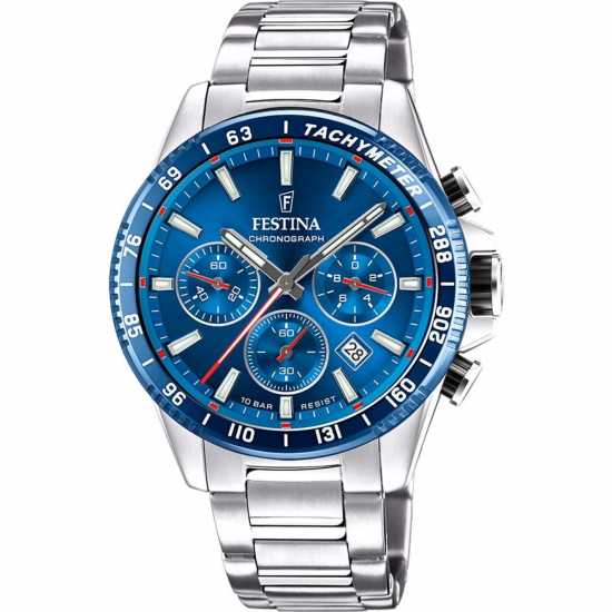 Festina Ръчен Часовник С Хронограф Blue Timeless Chronograph Watch  Часовници