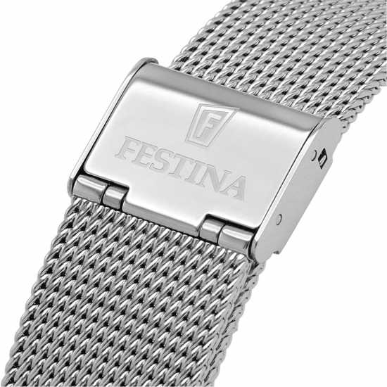 Festina Automatic Silver Skeleton Dial Watch  Часовници