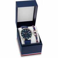 Tommy Hilfiger Blue Watch Bracelet Gift Set  Часовници