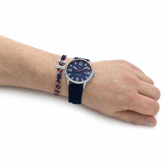 Tommy Hilfiger Blue Watch Bracelet Gift Set  Часовници