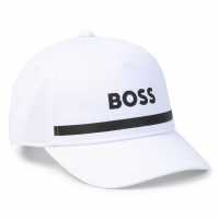 Hugo Boss Шапка С Козирка Момчета Boss Logo Print Cap Junior Boys White 10P Шапки с козирка