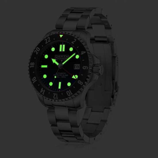 Depth Charge Charge Stainless Steel Black Dial Dive Watch  Бижутерия