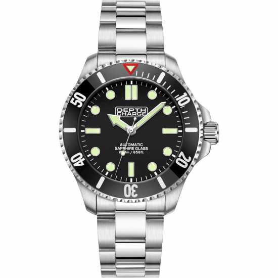 Depth Charge Charge Stainless Steel Black Dial Dive Watch  Бижутерия