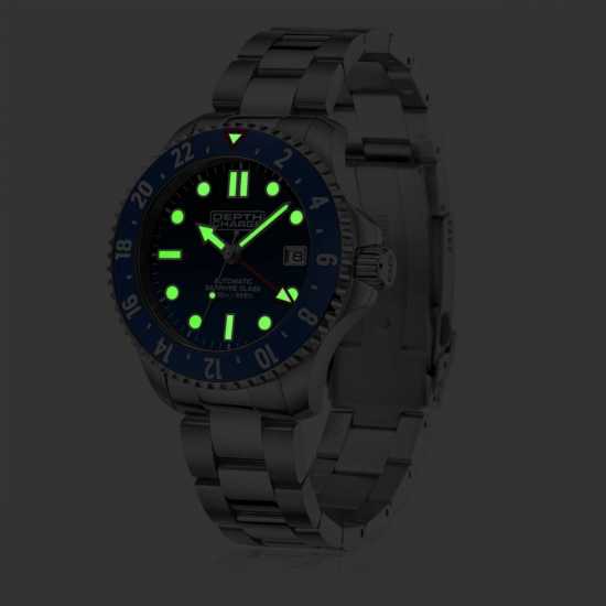 Depth Charge Charge Stainless Steel Blue Dial Dive Watch  Бижутерия