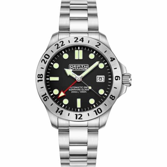 Depth Charge Charge Stainless Steel Silvr Dial Dive Watch  Бижутерия