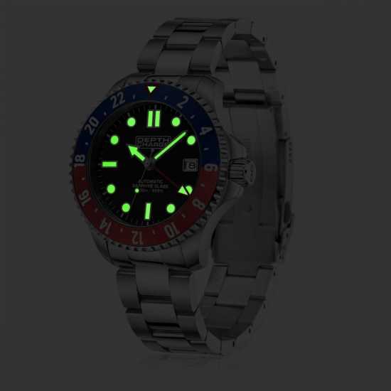 Depth Charge Charge Stainless Steel Black Dial Dive Watch  Бижутерия