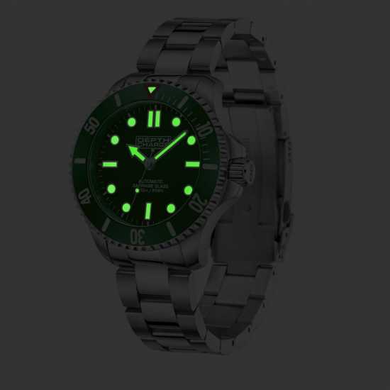 Depth Charge Charge Stainless Steel Green Dial Dive Watch  Бижутерия