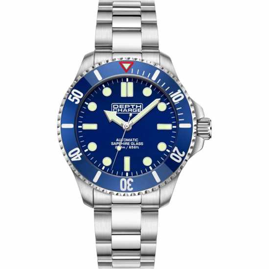 Depth Charge Charge Stainless Steel Blue Dial Dive Watch  Бижутерия