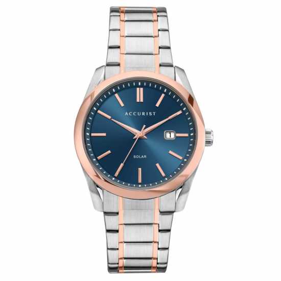 Accurist Mens  Blue Dial Two Tone Watch