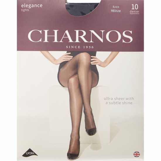 Charnos Elegance 10 Denier Sheer Tights Черно 