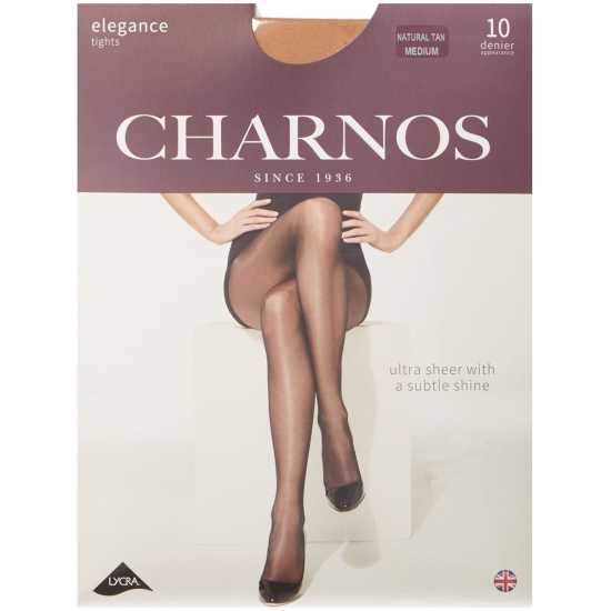 Charnos Elegance 10 Denier Sheer Tights Кафяво 