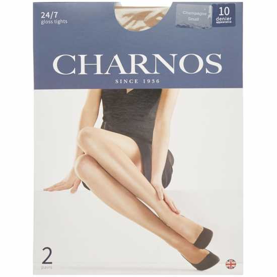 Charnos 24/7 2 Pair Pack 10 Denier Sheer Tights Шампанско 