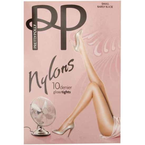 Pretty Polly Nylons 10D Gloss Tights Почти черно 