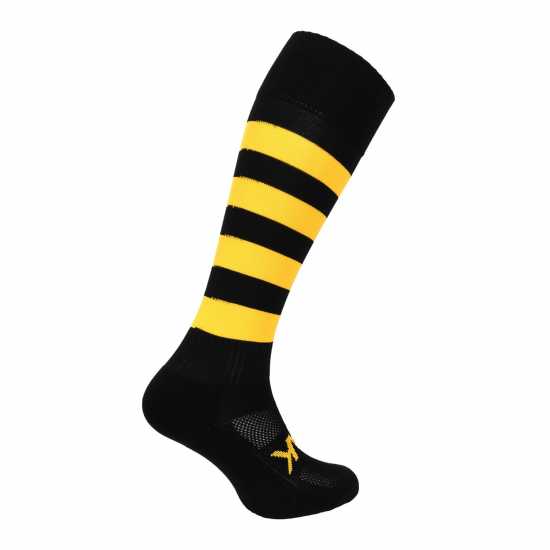 Atak Sports Hoop Socks Senior Черно/Янтар Мъжки чорапи