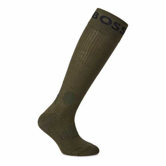 Hugo Boss Мъжки Чорапи Boss 2 Pack Sport Crew Socks Mens Отворено Зелено 362 