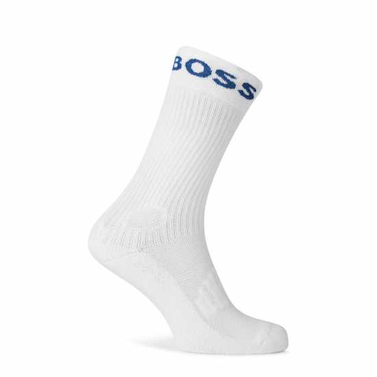 Hugo Boss Мъжки Чорапи Boss 2 Pack Sport Crew Socks Mens Отвори синьо 485 