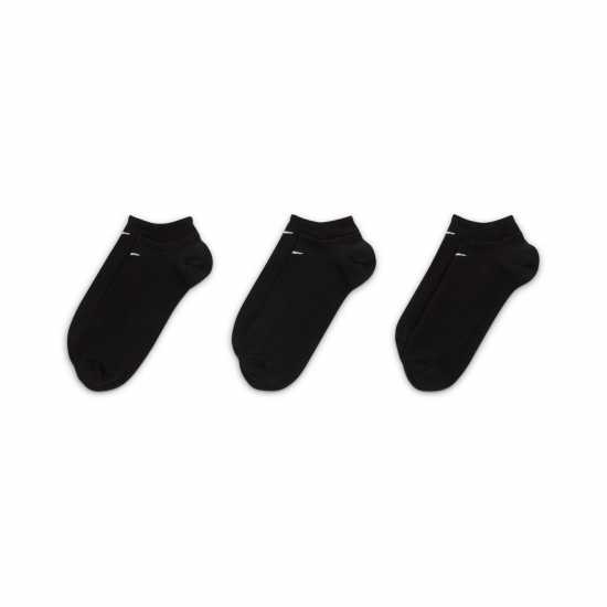 Nike 3 Pack No Show Socks Mens Черно Атлетика