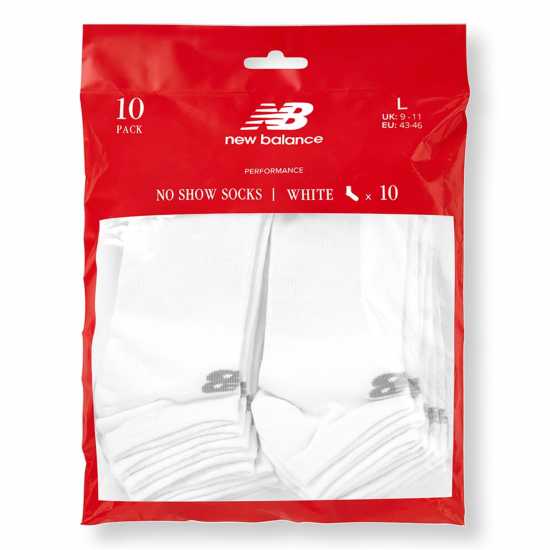 New Balance Pack No-Show Socks White Мъжки чорапи