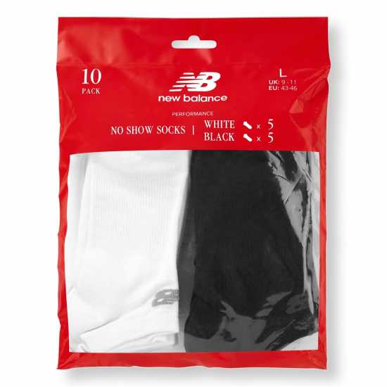 New Balance Pack No-Show Socks Бяло/Черно Мъжки чорапи