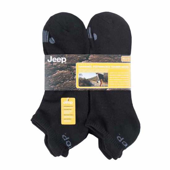 Jeep 6 Pack Trainer Socks Mens Черно Мъжки чорапи